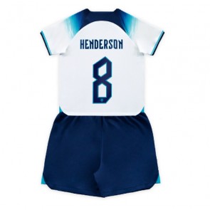 England Jordan Henderson #8 kläder Barn VM 2022 Hemmatröja Kortärmad (+ korta byxor)